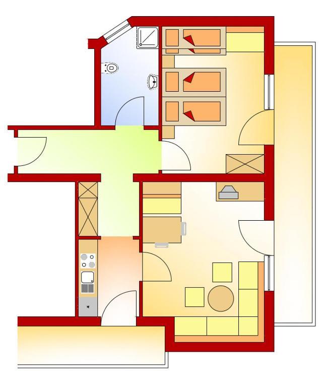 Appartements Schneezauber Lermoos Rom bilde